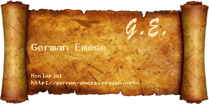 German Emese névjegykártya